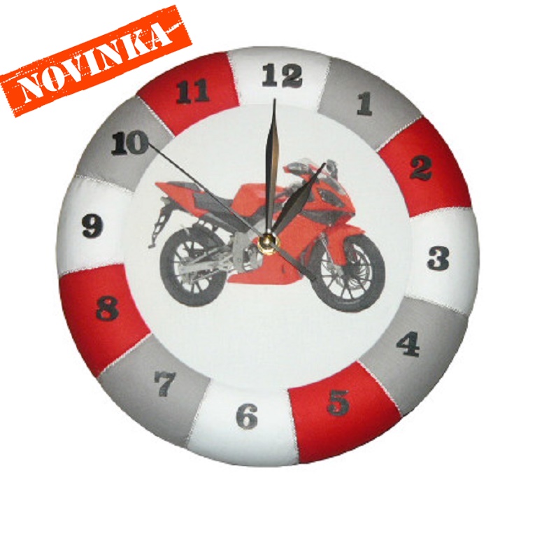 Nástěnné hodiny motorka