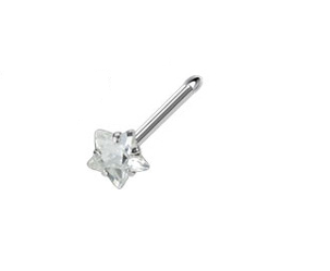 Piercing do nosu - hvězda čirá