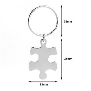 OPT1008-L Ocelový přívěšek na klíče - puzzle