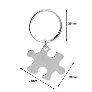 OPT1008-P Ocelový přívěšek na klíče - puzzle