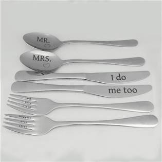P002 Svatební příbor - nůž s rytinou (1ks)