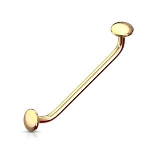 PJ0006-GD Snake Eyes piercing do jazyka 1,2 x 16 mm