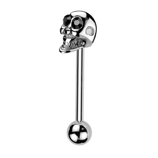 PJ01054-B Piercing do jazyku - lebka