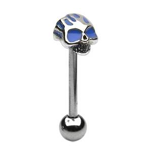 PJ01079-B Piercing do jazyku - lebka