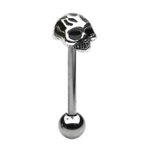PJ01079-K Piercing do jazyku - lebka