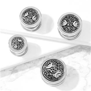 PL01249-12 Plug do ucha pentagram