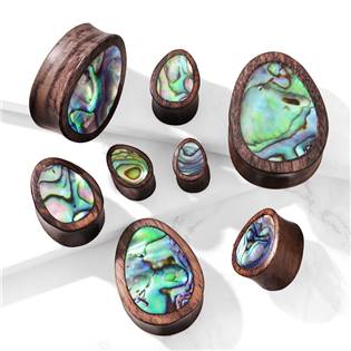 PL01257-12 Sono wood plug do ucha s perletí