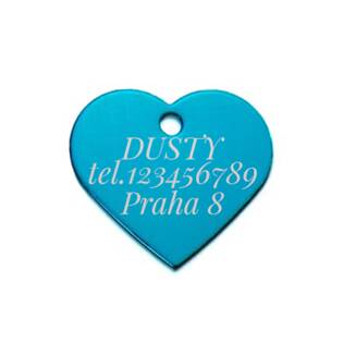PZ012-R Hliníková psí známka srdíčko velké