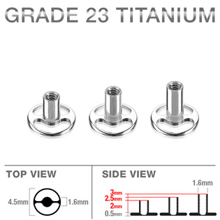TIT1029-030 Microdermal base - kotva TITAN, závit 1,6 mm