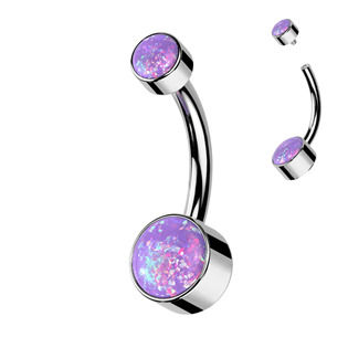 TIT1062-OP22 Piercing do pupíku - TITAN, opál