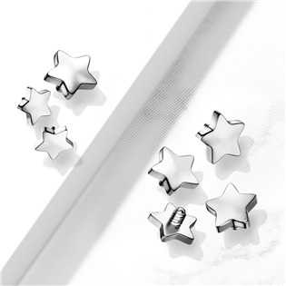 TIT1082 Ozdobná hvězdička dermálu TITAN, závit 1,6 mm, rozměr 4 mm