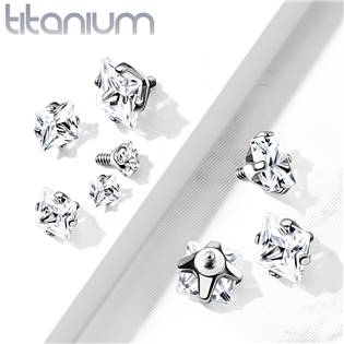 TIT1086-04C Náhradní kamínek k dermálu TITAN, závit 1,6 mm, 4mm, barva: čirá