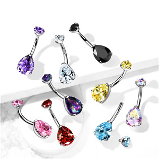 TIT1091-K Piercing do pupíku kapka - TITAN