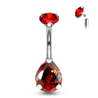 TIT1091-VM Piercing do pupíku kapka - TITAN