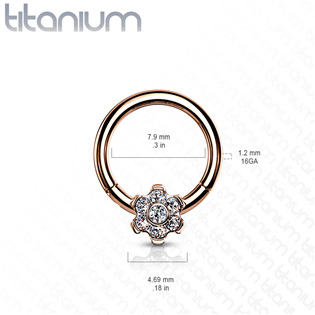 TIT1118-RD Segment kruh - septum piercing TITAN