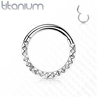 TIT1138-1208 Segment kruh - septum / helix / cartilage / tragus piercing TITAN, 1,2 x 8 mm
