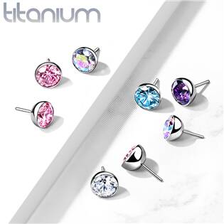 TIT1147AB-040 Kamínek k PUSH IN piercing do nosu TITAN