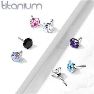 TIT1148VM-030 Kamínek k PUSH IN piercing do nosu TITAN