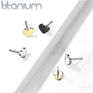 TIT1156-TI Srdíčko k PUSH IN piercingu TITAN