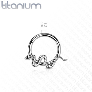 TIT1162-1208 Segment kruh s hadem - helix / cartilage / tragus piercing TITAN