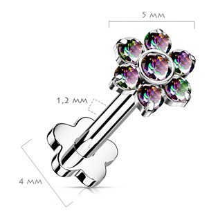 TIT1192-AB PUSH IN piercing do brady / ucha TITAN 1,2 x 8 mm