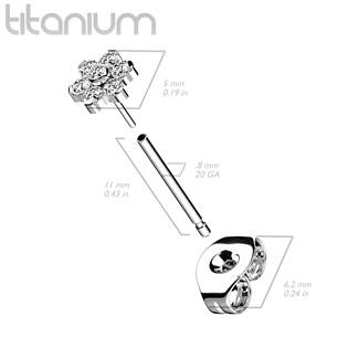 TIT1197-C PUSH IN náušnice TITAN, 1 kus