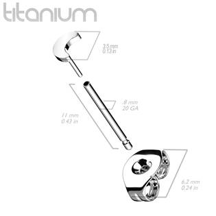 TIT1205 PUSH IN náušnice TITAN, 1 kus