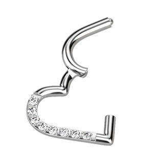 TIT1225 Segment kruh - helix / cartilage / tragus / septum piercing TITAN, 1,2 x 8 mm