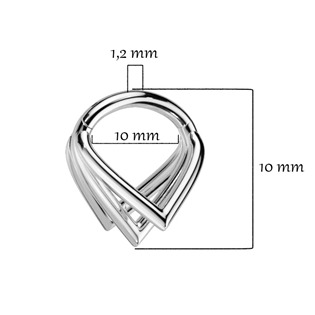 TIT1226-1210 Segment kruh - helix / cartilage / tragus piercing TITAN