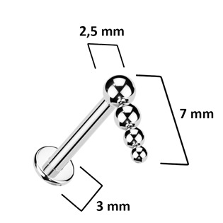 TIT1234-1208 Piercing do brady - labreta titan 1,2 x 8 mm