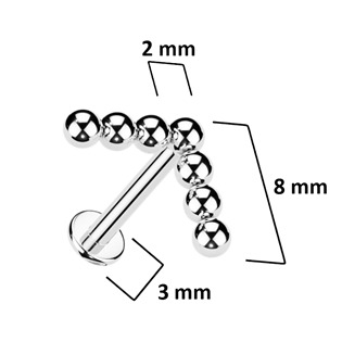 TIT1236-1208 Piercing do brady - labreta titan 1,2 x 8 mm