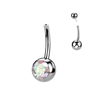 TIT1272-P PUSH IN piercingu do pupíku TITAN