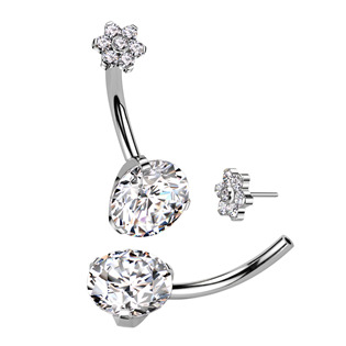 TIT1274-C PUSH IN piercingu do pupíku TITAN