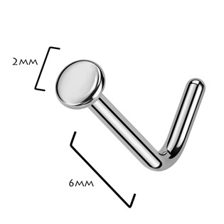 TIT1280-02 Piercing do nosu placka 2mm - TITAN