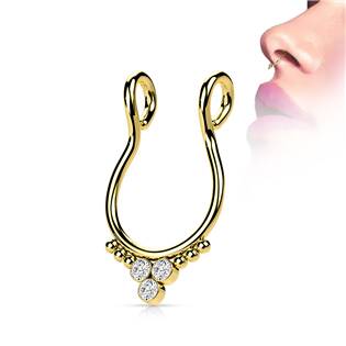 ST0019-ST Falešný piercing do nosu - septum