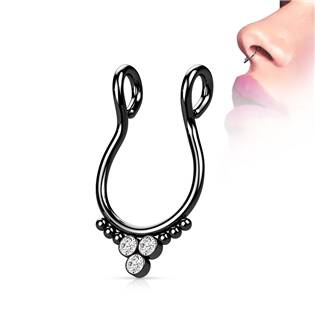 ST0019-ST Falešný piercing do nosu - septum