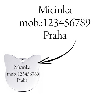 PZ038 Ocelová kočičí známka