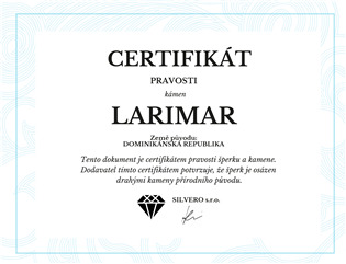 NB-4441 Stříbrný přívěšek s larimarem