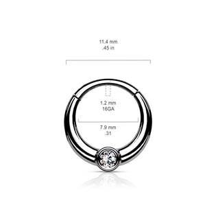 NS0037-ST Ocelový piercing do nosu - tragus / helix / septum