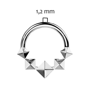 TIT1300-1208 Segment kruh - helix / cartilage / tragus / septum piercing TITAN, 1,2 x 8 mm