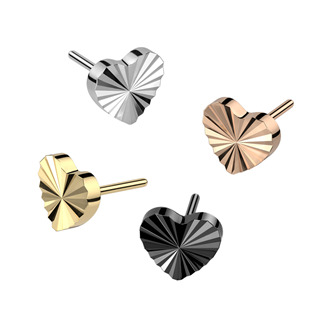 TIT1243-TI Srdíčko k PUSH IN piercingu TITAN