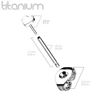 TIT1206 PUSH IN náušnice TITAN, 1 kus