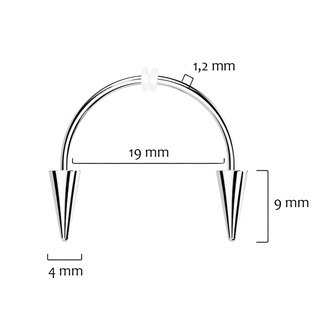 RU001 Piercing do retní uzdičky