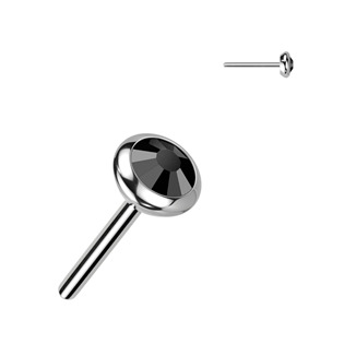 TIT1242K-030 Kamínek k PUSH IN piercing do nosu TITAN, 3 mm zirkon