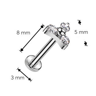 TIT1346-1208 Piercing do brady - PUSH IN labreta TITAN