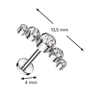 TIT1376 Piercing do brady - PUSH IN labreta TITAN