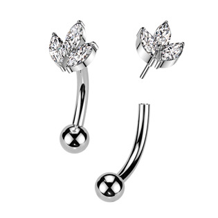 TIT1401-1208 PUSH IN piercing k do obočí TITAN, 1,2 x 8 mm