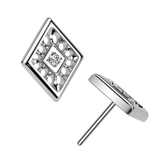 TIT1505 Ozdobná část k PUSH IN piercingu TITAN, kosočtverec