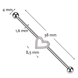 TIT1422 Industrial piercing TITAN srdíčko