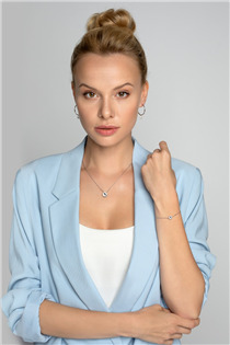 EG7264 Stříbrný náramek s Preciosa krystalem